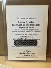 Autógrafo de beisebol exótico Lenny Dykstra 2023 Leaf Redemption #1/1 comprar usado  Enviando para Brazil