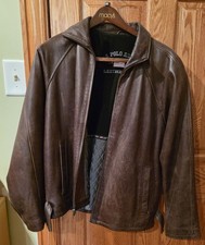 Polo Assn. dos EUA Jaqueta de couro marrom masculina tamanho grande estilo vintage comprar usado  Enviando para Brazil