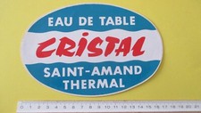 Usado, Grand autocollant vintage Eau de Table CRISTAL SAINT-AMAND THERMAL 17 x 11 cm comprar usado  Enviando para Brazil