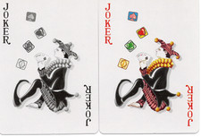 Par de Cartas de Jogo RARAS MODERNAS "Joker Sat on Floor REV = FORT LAUDERD" CORINGA #30 comprar usado  Enviando para Brazil