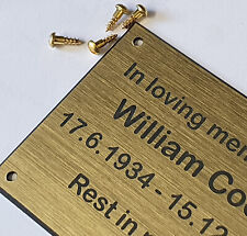 Engraved memorial plaque for sale  PONTEFRACT
