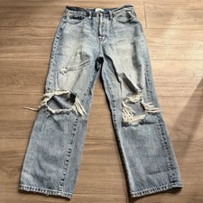 Usado, Jeans pistola azul claro desgastado namorado comprar usado  Enviando para Brazil