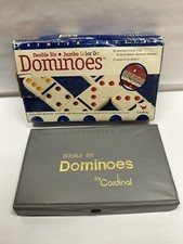 Dominó Jumbo Duplo 6 por Cardinal Color Dots com Estojo de Vinil Vintage comprar usado Dominó Jumbo Duplo 6 por Cardinal Color Dots com Estojo de Vinil Vintage comprar usado  Enviando para Brazil