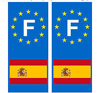 Autocollant espagne plaque d'occasion  Billère