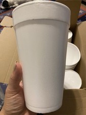 Pacote com 50 copos de espuma isolados 32 oz com tampas brancas descartáveis com tampas ínsula... comprar usado  Enviando para Brazil