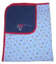 Antigo Gymboree 2000 Blue Drive Vela Mosca Cobertor Bebê Barco Pato Coelho Letras Abelha, usado comprar usado  Enviando para Brazil