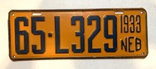1933 nebraska license for sale  Moscow