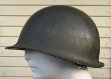 Capacete M1 Segunda Guerra Mundial costura traseira, fardo giratório comprar usado  Enviando para Brazil