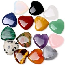 15 peças cristais de coração cristal de cura pedras naturais polidas em forma de amor pedra preciosa, usado comprar usado  Enviando para Brazil
