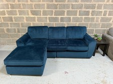 Dfs blue velvet for sale  MANCHESTER