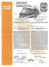 Certificado de fiança Canadian National Railway Company, usado comprar usado  Enviando para Brazil