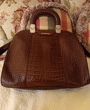 Bolsa tote Emporio Armani marrom grande em relevo vintage boho clássica dourada comprar usado  Enviando para Brazil