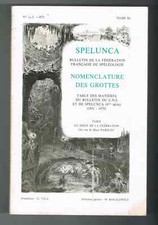 Spéléologie spelunca nomencl d'occasion  Montpezat-de-Quercy