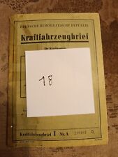 Ddr kfz brief gebraucht kaufen  Tangerhütte