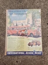 1940 Estação de Publicidade de Ônibus Escolar Internacional Vagão Escola Estampa Antiga AD comprar usado  Enviando para Brazil
