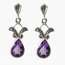Amethyst markasit hrringe gebraucht kaufen  Roßdorf