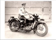 Cartão postal de motocicleta 1930 da polícia do estado de Nova Jersey – Romã #2711 – Harley-Da comprar usado  Enviando para Brazil