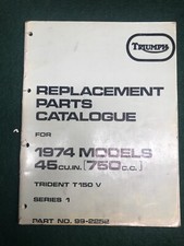 Triumph parts catalogue for sale  BRENTWOOD