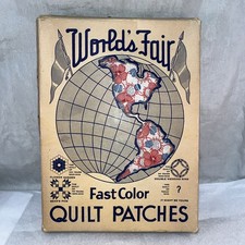 Raro 1932 Antigo Feira Mundial Caixa de Patches de Colcha Saco de Alimentação Pontos de Listras Florais comprar usado  Enviando para Brazil