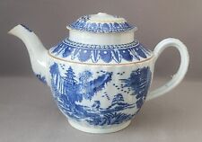 ANTIGO BULE DE CHÁ AZUL E BRANCO PADRÃO GAZEBO PÉROLA C1795-1800 comprar usado  Enviando para Brazil