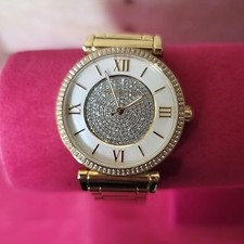 Relógio feminino Michael Kors MK-3332 tom dourado estado quase perfeito funciona  comprar usado  Enviando para Brazil
