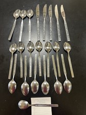 Alças florais vintage de aço inoxidável da Coreia: facas, garfos, colheres de talheres comprar usado  Enviando para Brazil