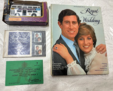 3 lembranças de casamento Charles & Diana 1981 e ingresso para o Castelo de Windsor 1977 comprar usado  Enviando para Brazil