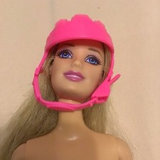 Boneca Barbie bicicleta/bicicleta/scooter/skate capacete rosa com alça de queixo comprar usado  Enviando para Brazil