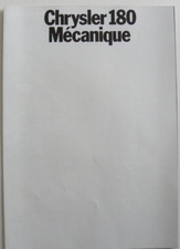 Brochure chrysler 180 d'occasion  France