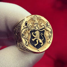 Magníficos anéis de ouro leão anel de casamento masculino joia presente de festa tamanho 7-12 QUENTE comprar usado  Enviando para Brazil