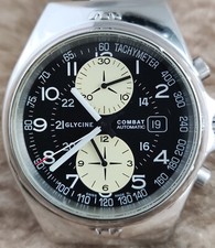 Relógio masculino GLYCINE COMBAT Ref 3855 Bi-Compax cronógrafo 7750 automático SS 44mm comprar usado  Enviando para Brazil