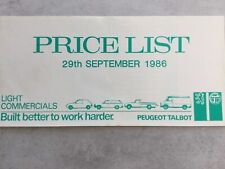Peugeot talbot light for sale  COLCHESTER