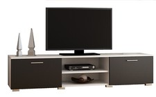 Używany, Szafka RTV 150 cm biało - czarna, Stolik pod TV na sprzedaż  PL