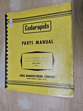Cedarapids parts manual for sale  Womelsdorf