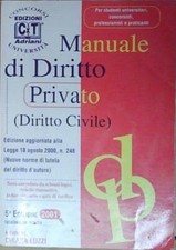 Manuale diritto privato usato  Italia