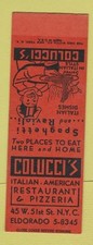 Matchbook cover colucci for sale  USA