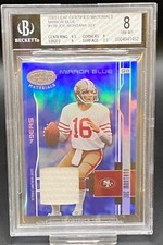 2003 MATERIAL FOLHA ESPELHO AZUL JOE MONTANA 49ERS BGS 8 SERIAL #ED 46/50, usado comprar usado  Enviando para Brazil