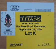 Remember titans premiere for sale  Corona