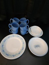 Golfinhos Corelle Ocean Dance 22 peças, 8 pratos, 4 massas, 8 canecas, tigela e salada comprar usado  Enviando para Brazil