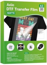 30 folhas de papel filme de transferência DTF A3 (11,7" x 16,5") dupla face fosco transparente, usado comprar usado  Enviando para Brazil
