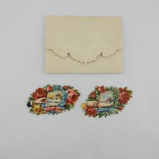 Usado, Convite de casamento vitoriano vintage 1901 antigo 2 recortes comprar usado  Enviando para Brazil