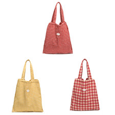 Bolsa tote feminina xadrez grande capacidade feminina bolsa de ombro (vermelha) comprar usado  Enviando para Brazil