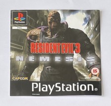Resident Evil 3 PlayStation PS1 BLACK LABEL PAL Capa Frontal Inserir Caixa SOMENTE Arte comprar usado  Enviando para Brazil