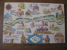 Tourist map pilgrims for sale  WARRINGTON