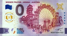 Zero euro banknot - 0 euro - Austria - Wiedeński Prater 2025-3 rocznica, używany na sprzedaż  Wysyłka do Poland