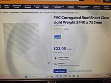 Pvc corrugated roof for sale  WEST BYFLEET