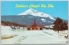 Cartão postal antigo Capela do Soldado Lone Mountain Montana comprar usado  Enviando para Brazil