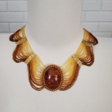 Amber cabochon collar for sale  Pewee Valley