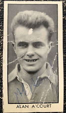 Cartão Hotspur assinado década de 1950 Alan A’Court Liverpool Inglaterra 1958 estrelas do futebol comprar usado  Enviando para Brazil