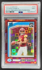 2024 Donruss Jayden Daniels Optic Rated Rookie Preview Red Pandora PSA 9 CK3 comprar usado  Enviando para Brazil